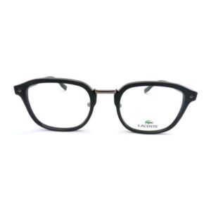 Óculos de Grau Quadrado Lacoste Acetato Preto Fosco