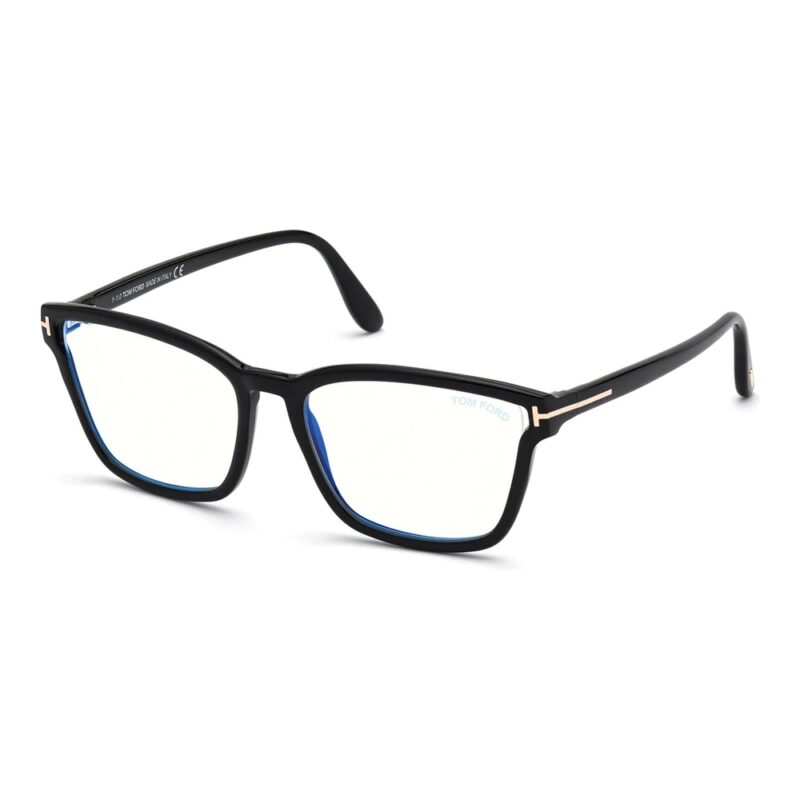 Óculos de Grau Masculino Quadrado Tom Ford Acetato Preto