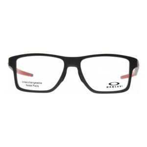 Óculos de Grau Masculino Retangular Oakley Acetato Preto
