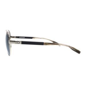 Óculos de Sol Montblanc Aviador Metal Prata Mb0032s 002