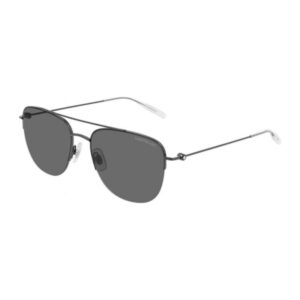 Óculos de Sol Masculino Montblanc Quadrado Metal Preto Mb0096s 001