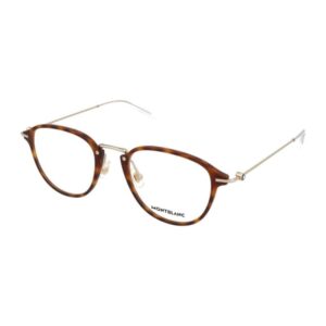 Óculos de Grau Masculino Montblanc Retângular Acetato Estampado/Marrom