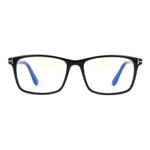 Óculos de Grau Masculino Retangular Tom Ford Acetato Preto