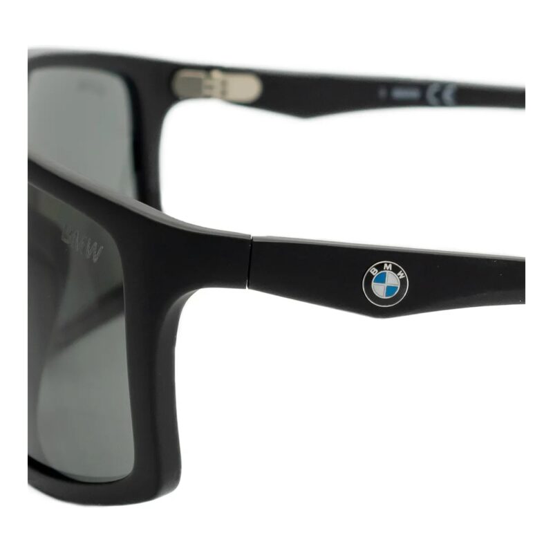 Óculos de Sol Masculino Retangular BMW Acetato Preto