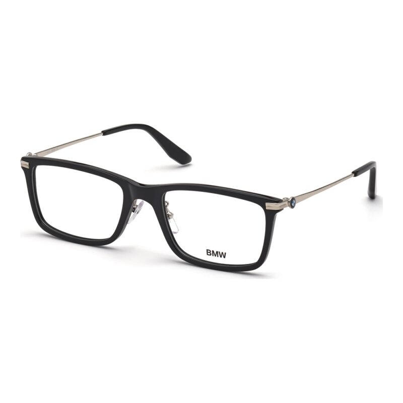 Óculos de Grau Masculino Retangular BMW Acetato Preto