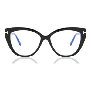 Óculos de Grau Feminino Gatinho Tom Ford Acetato Preto
