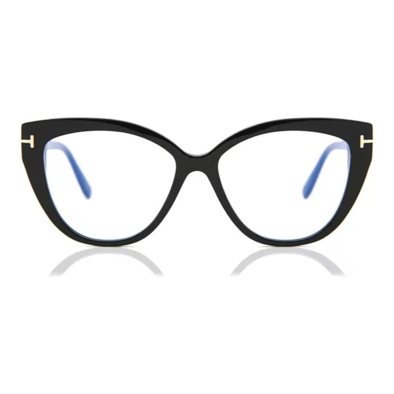 Óculos de Grau Feminino Gatinho Tom Ford Acetato Preto