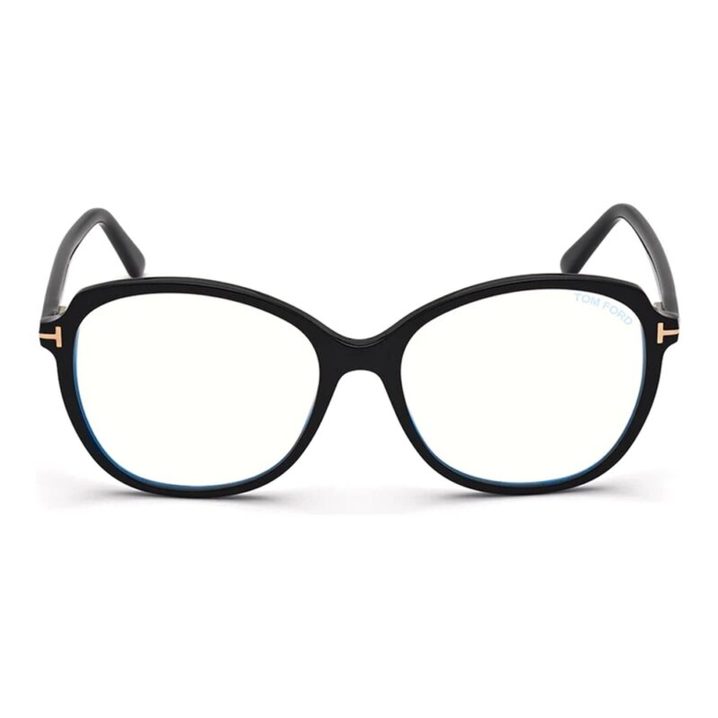 Óculos de Grau Feminino Quadrado Tom Ford Acetato Preto