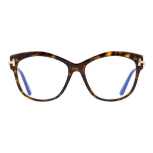 Óculos de Grau Feminino Gatinho Tom Ford Acetato Tartaruga modelo TF5705-B