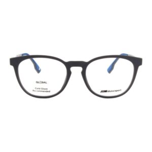 Óculos de Grau Unissex Redondo Bmw Acetato Cinza Fosco Bs5004 H