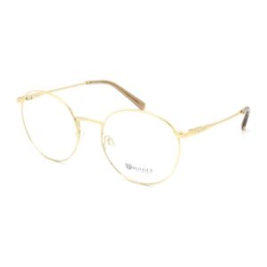 Óculos de Grau Feminino Bulget Redondo Metal Dourado Bg2102 04b