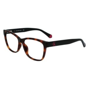 Óculos de Grau Feminino Calvin Klein Quadrado Acetato Tartaruga/Marrom