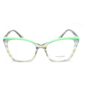 Óculos de Grau Feminino Atitude Gatinho Acetato Translucido Verde