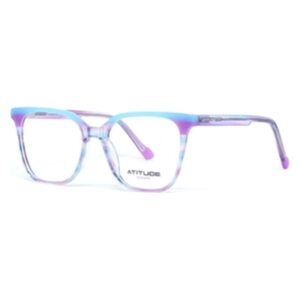 Óculos de Grau Feminino Atitude Gatinho Acetato Translucido Azul