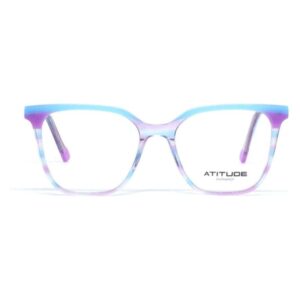 Óculos de Grau Feminino Atitude Gatinho Acetato Translucido Azul
