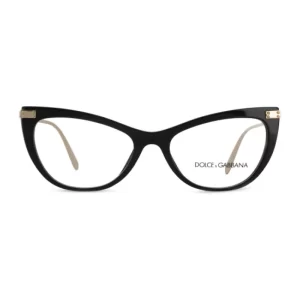 Óculos de Grau Feminino Dolce Gabbana Gatinho Acetato Preto/Dourado modelo DG3329