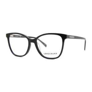 Óculos de Grau Feminino Longchamp Quadrado Acetato Preto modelo LO2665