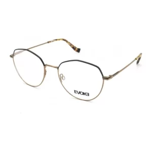 Óculos de Grau Feminino Evoke Redondo Metal Marrom modelo DX85