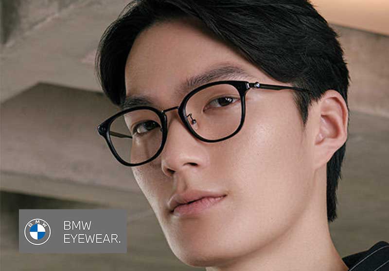 Óculos de Grau Masculino BMW Quadrado Acetato Preto