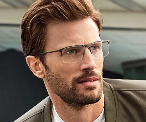 Óculos de grau masculino fio de nylon Jaguar