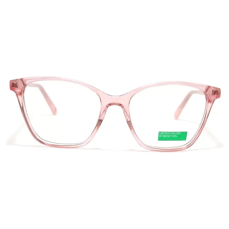 Oculos de Grau Feminino Benetton Quadrado Rosa