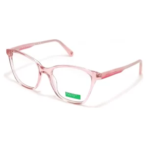 Oculos de Grau Feminino Benetton Quadrado Rosa