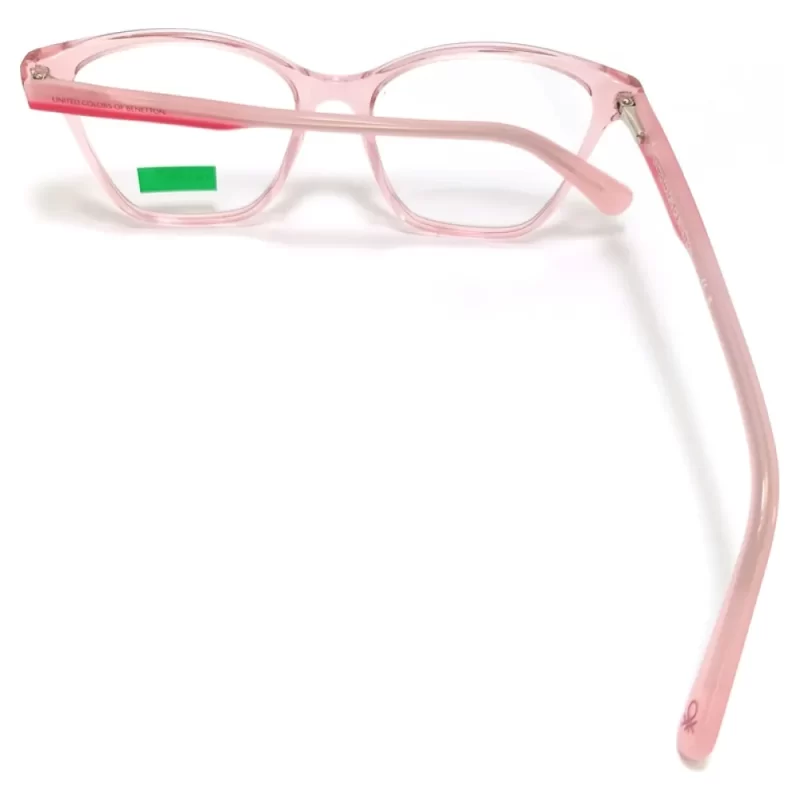 Oculos de Grau Feminino Benetton Quadrado Rosa