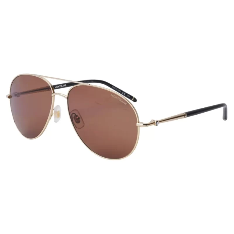 Oculos de Sol Masculino Mont Blanc Dourado