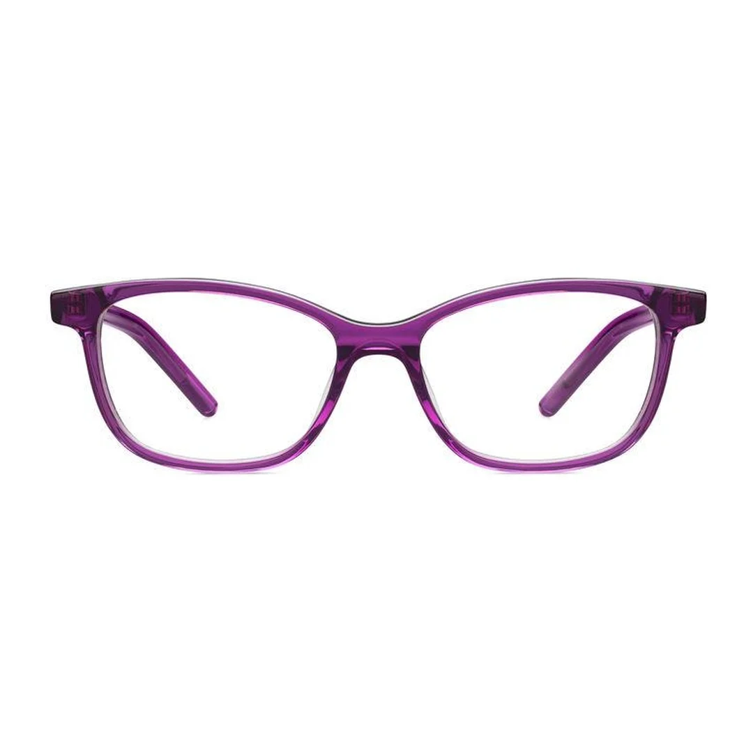 Óculos de grau Infantil Retangular Polaroid Acetato Lilas