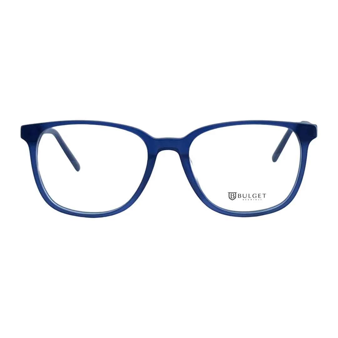 Óculos de grau Feminino Quadrado Bulget Azul Fosco