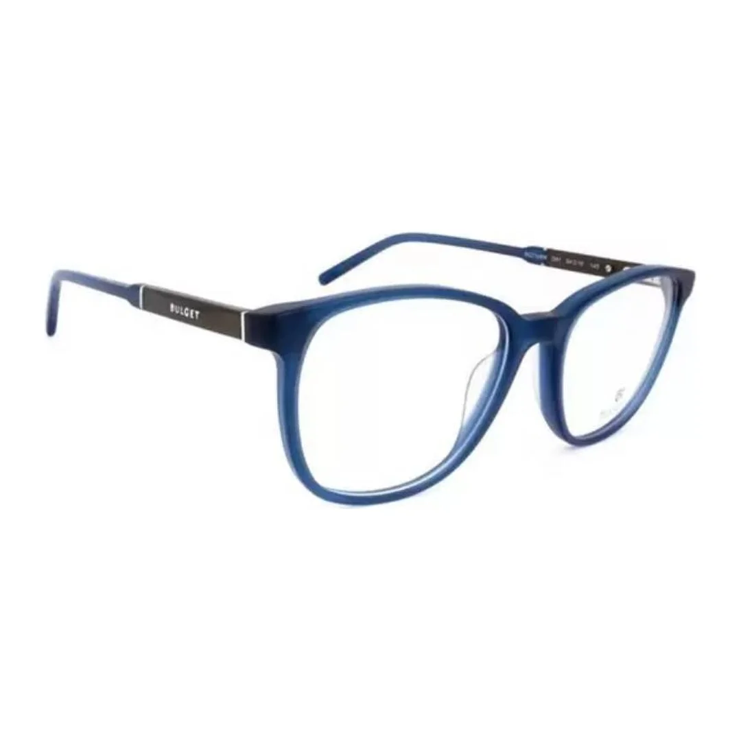 Óculos de grau Feminino Quadrado Bulget Azul Fosco
