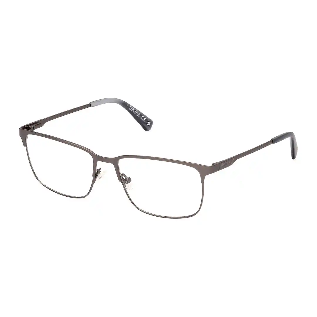 Óculos de grau Masculino Retangular Reaction Cinza