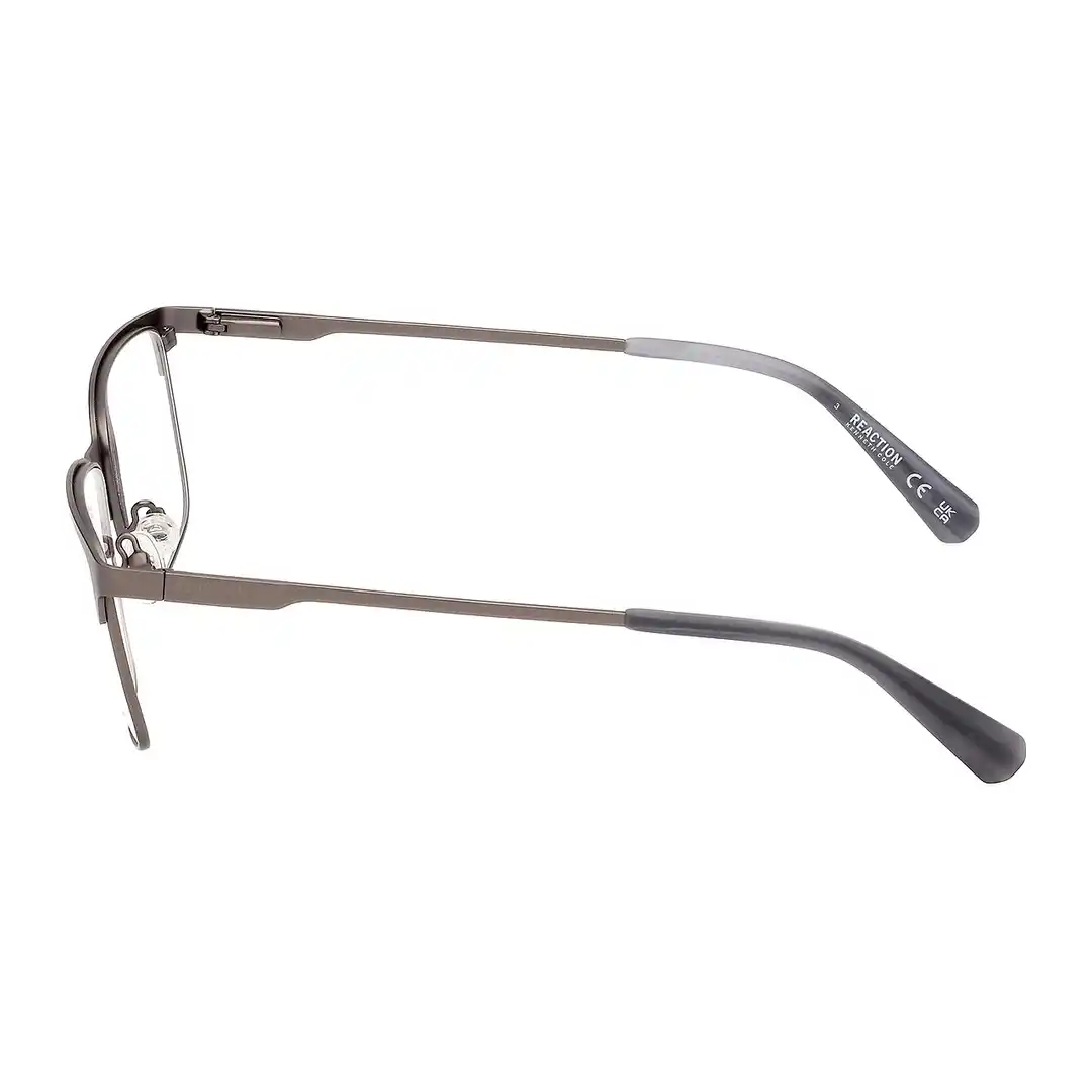 Óculos de grau Masculino Retangular Reaction Cinza