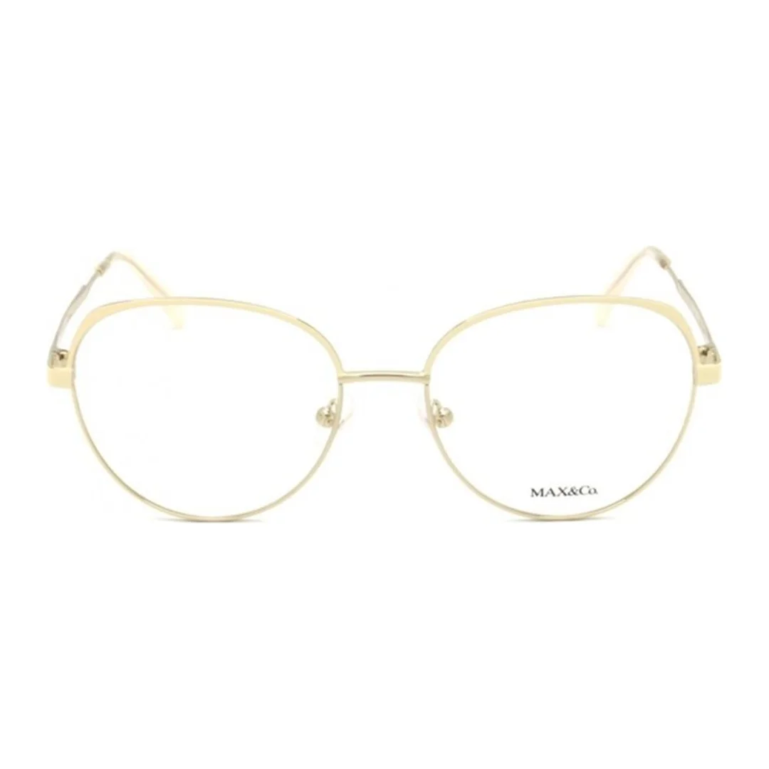 Óculos de grau Feminino Oval Max&Co Dourado