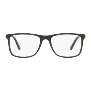 Óculos de grau Masculino Retangular Rayban Preto Fosco