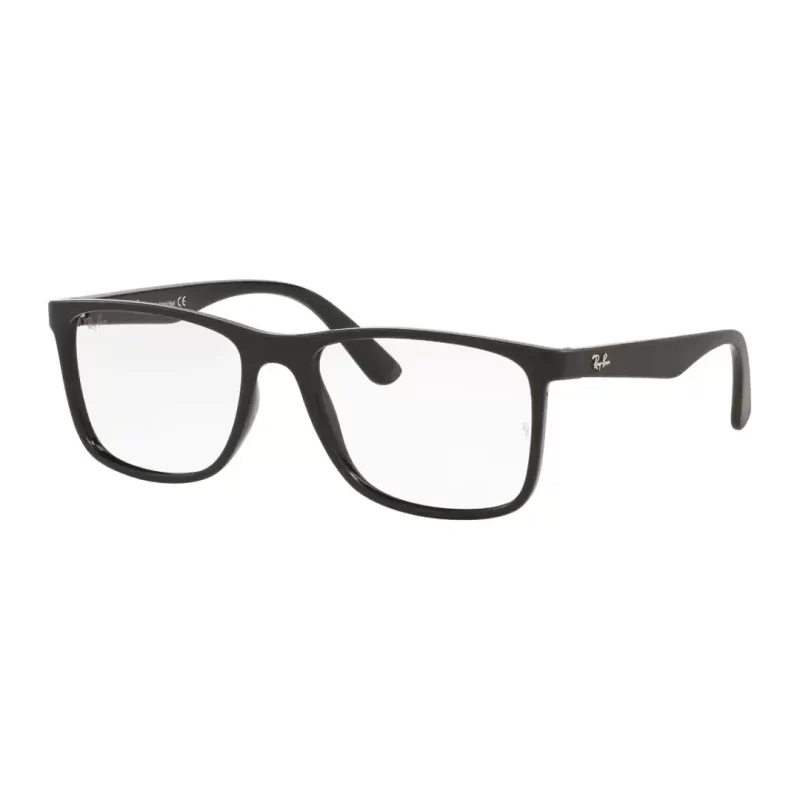 Óculos de grau Masculino Retangular Rayban Preto Fosco