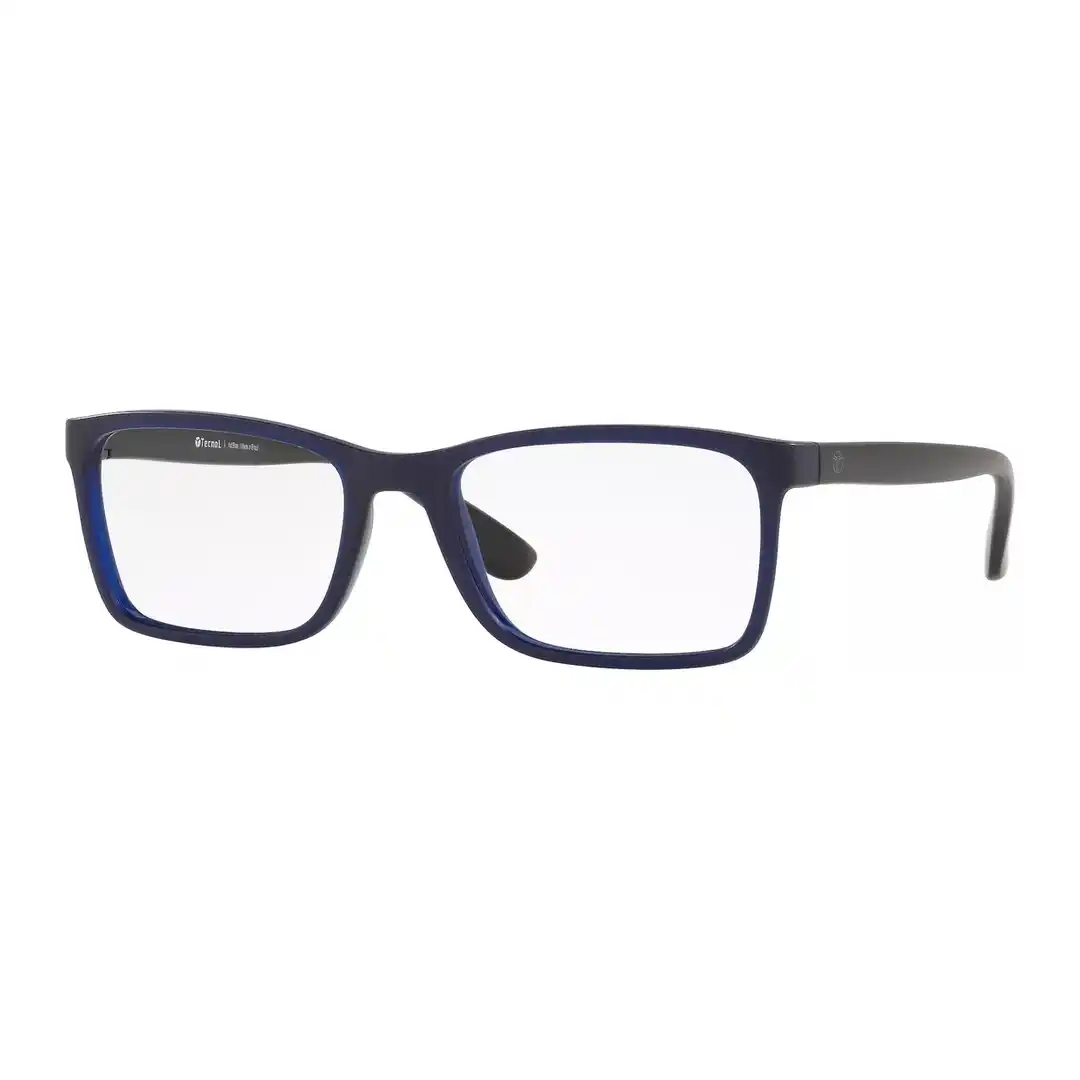Óculos de grau Masculino Retangular Tecnol Azul Fosco