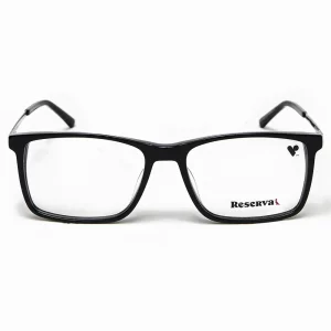 Óculos de Grau Masculino Reserva Acetato Retangular Preto RSV2603
