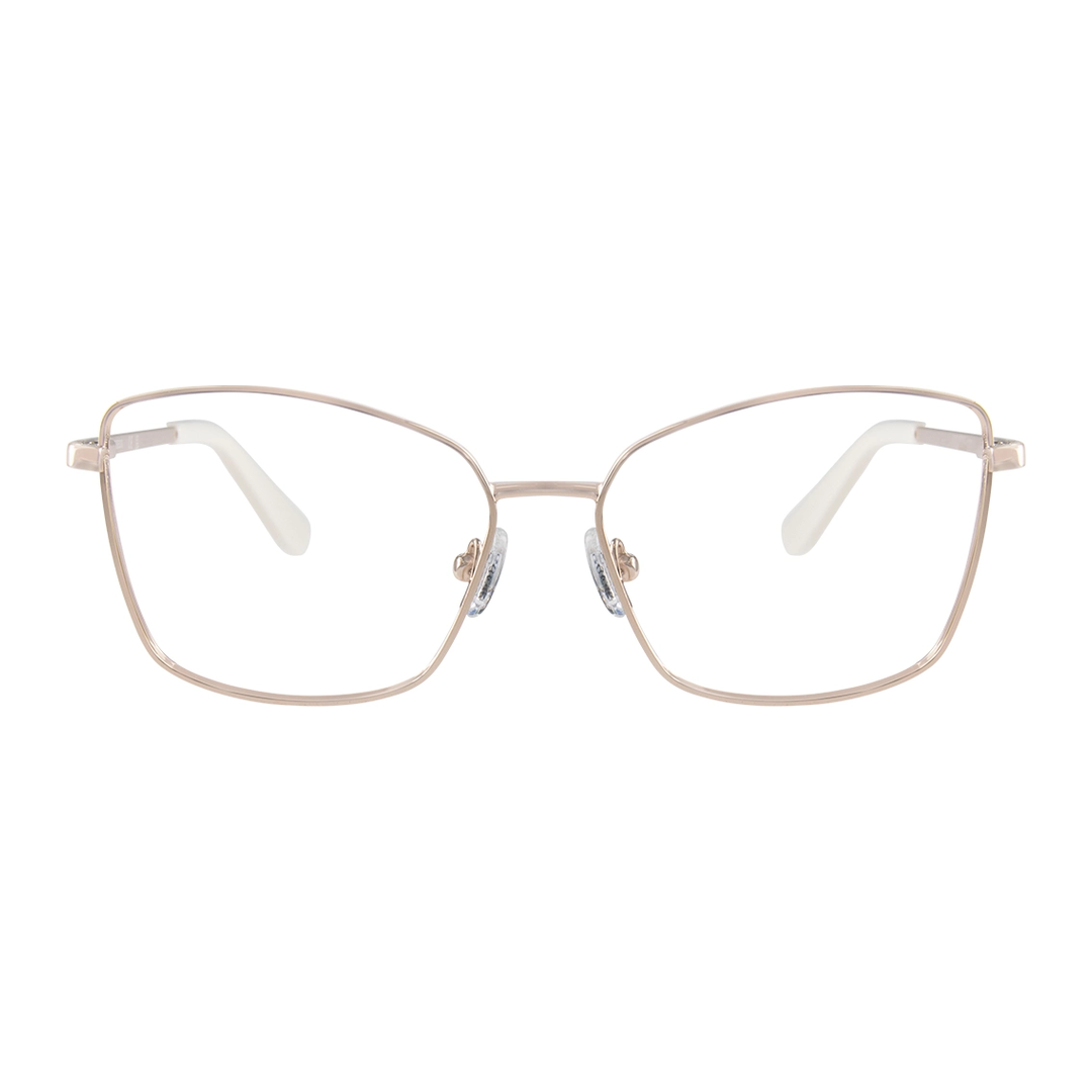 Oculos De Grau Guess Feminino Metal Irregular Dourado Gu50170 56