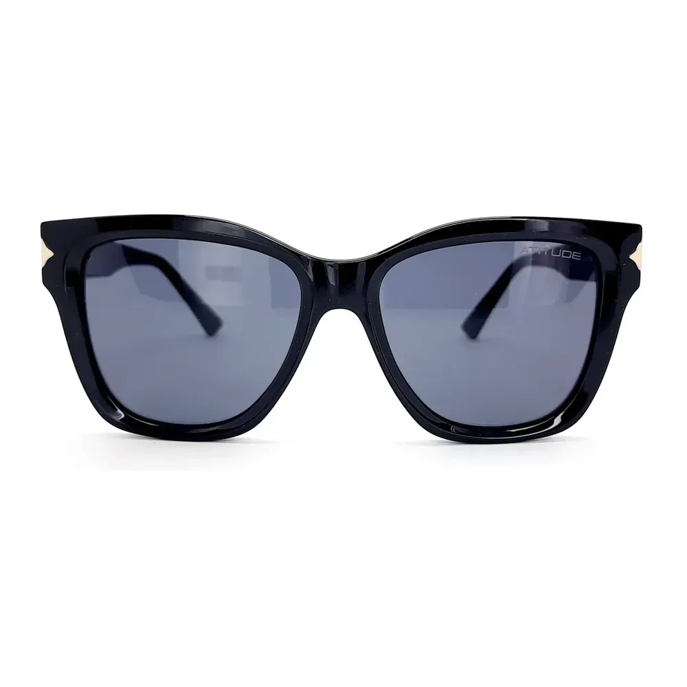 Óculos de Sol Feminino Atitude AT8251 – Borboleta Acetato Preto Lente Cinza