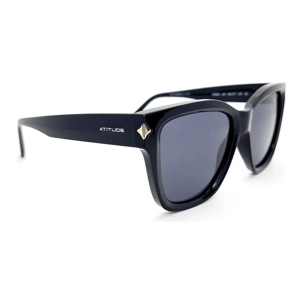 Óculos de Sol Feminino Atitude AT8251 – Borboleta Acetato Preto Lente Cinza
