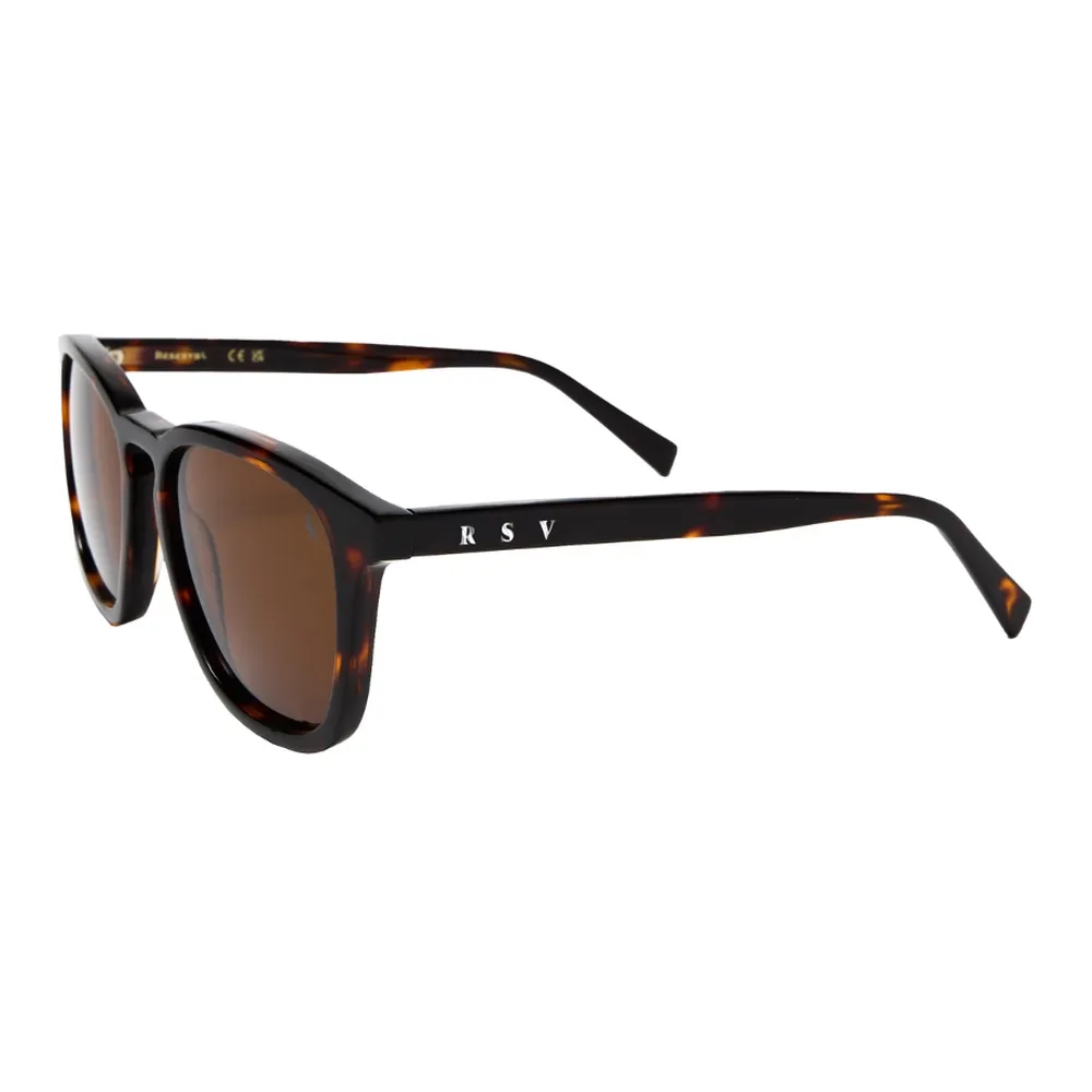 Óculos de Sol Masculino Reserva RSV6000S – Acetato Quadrado Tartaruga Lente Marrom