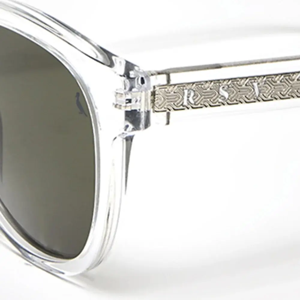 Óculos de Sol Masculino Reserva RSV6002S – Acetato Quadrado Transparente Lente Verde