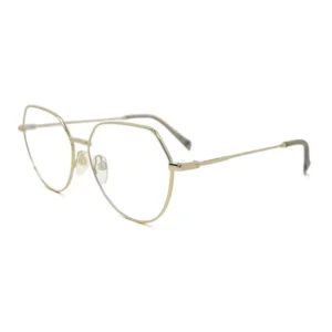 Óculos de Grau Feminino Hickmann HI1157B – Metal Octogonal Dourado