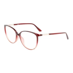Óculos de Grau Feminino Calvin Klein CK21521N – Acetato Oval Vinho Degradê