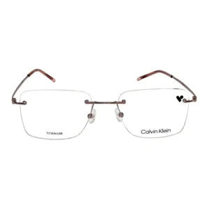 Óculos de Grau Unissex Calvin Klein CK22125TB – Metal Parafusado Nude Retangular