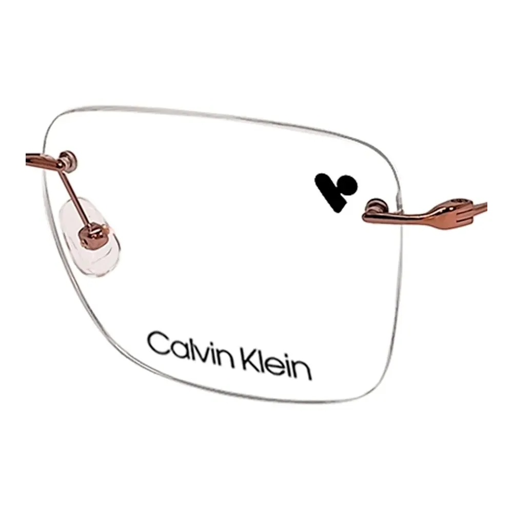 Óculos de Grau Unissex Calvin Klein CK22125TB – Metal Parafusado Nude Retangular