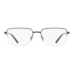 Óculos de Grau Masculino Marchon M-2042 – Metal Fio de Nylon Retangular Preto Fosco