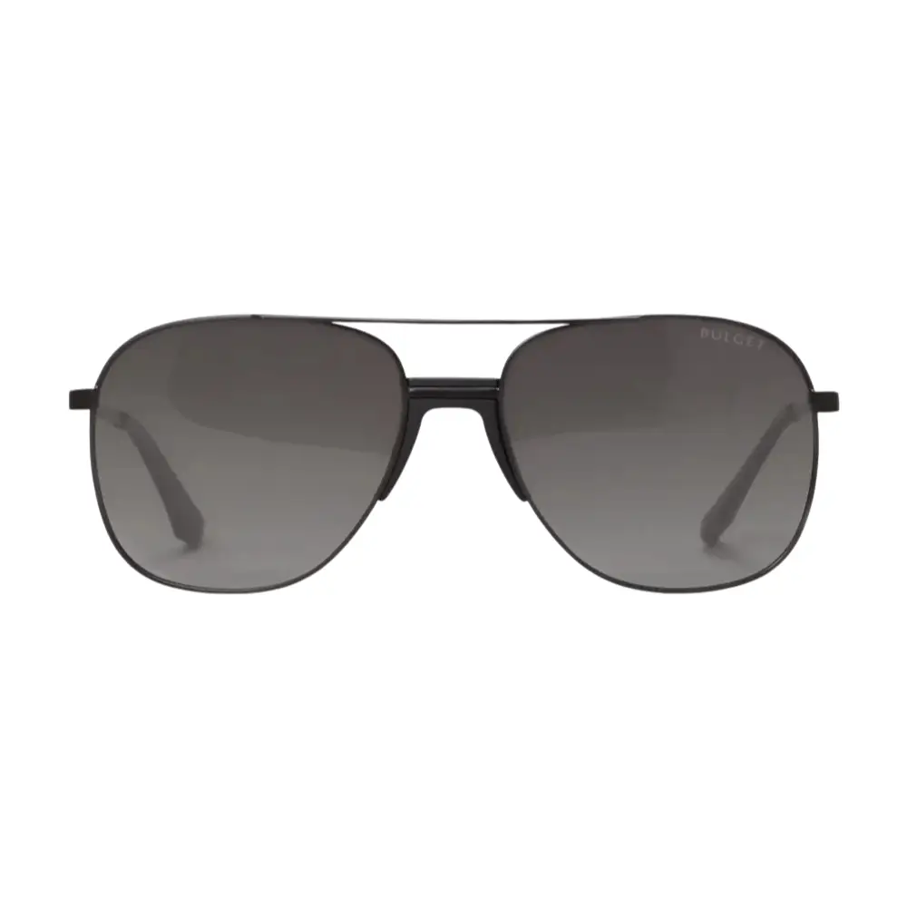 Óculos de Sol Masculino Bulget BG8098M – Aviador Metal Preto Lente Cinza