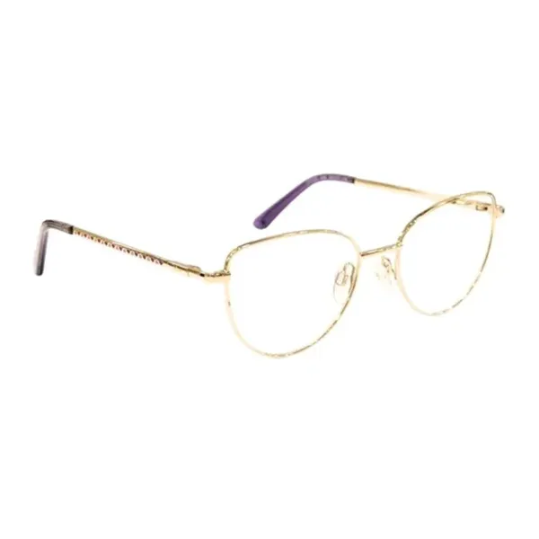 Óculos de grau Jolie infantil feminino JO1038 04B redondo metal